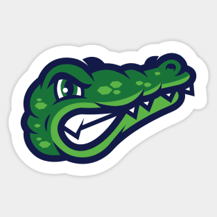 Angry Gator Sports Mascot T-Shirt: Bold Alligator Design for Baseball, Football & Hockey Fans! Sticker